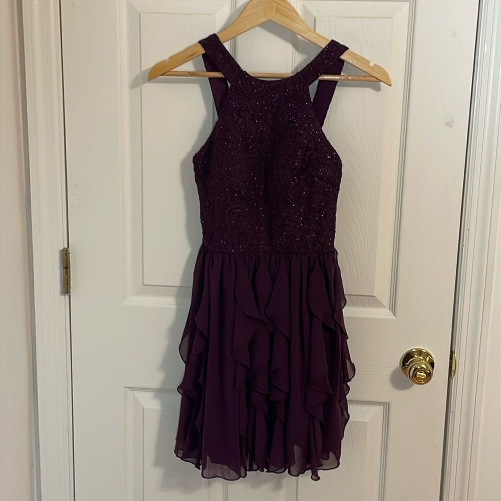 2010’s Extraordinary Purple Minidress, cocktail, Dinner, cruise, HoCo, sz 1